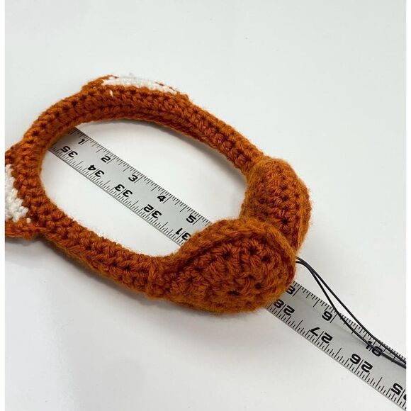 Koss On Ear Crocheted Animal Ears Adjustable Wired Headphones Brown Cat Dog BA13 - Picture 8 of 9